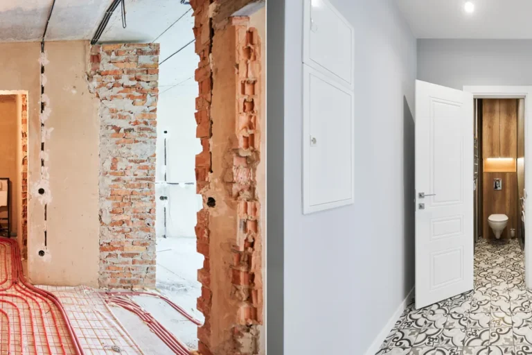A renovated room with new lighting